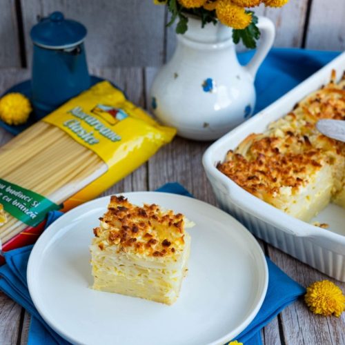 Budinca de macaroane cu branza